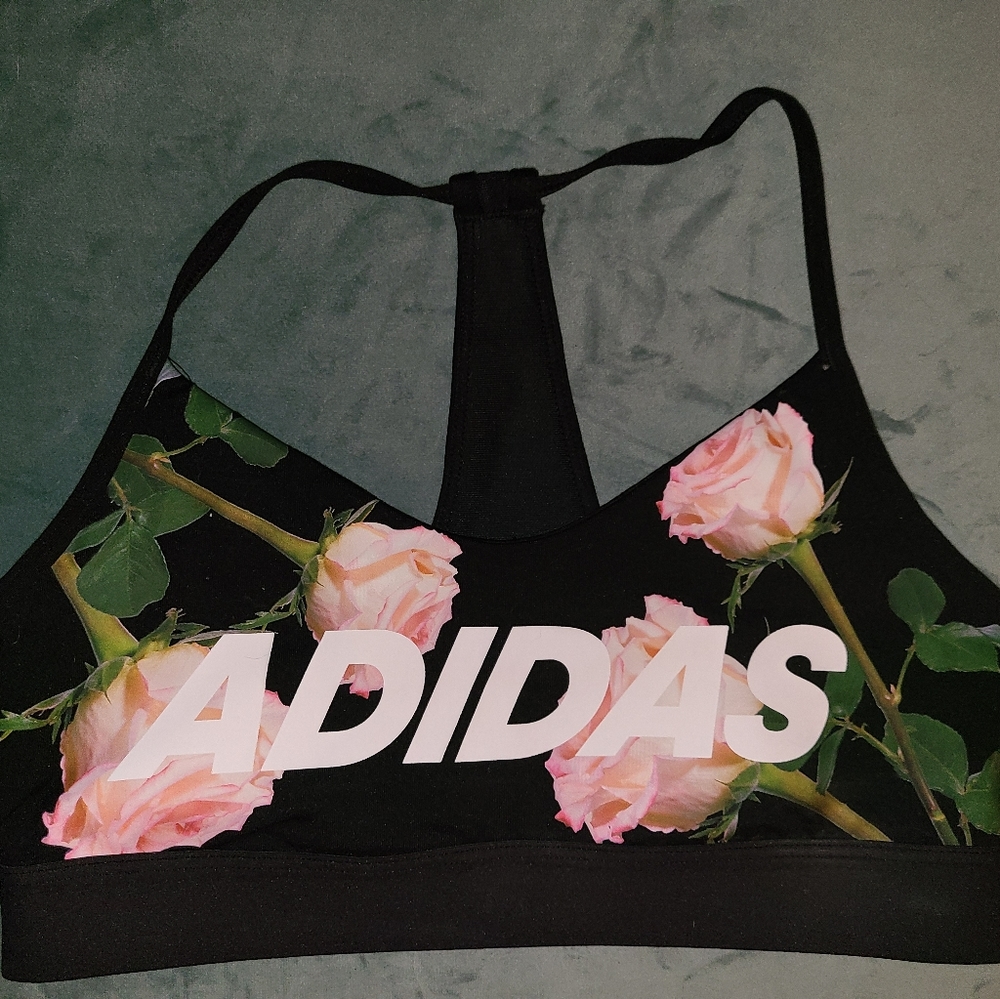 adidas Rose Print Sports Bra